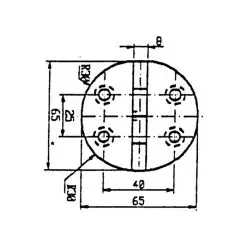 Talamex Stainless Steel Hinge 65mm Diameter - Image