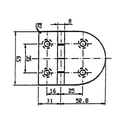 Talamex Stainless Steel Hinge 81.8 x 65mm - Image