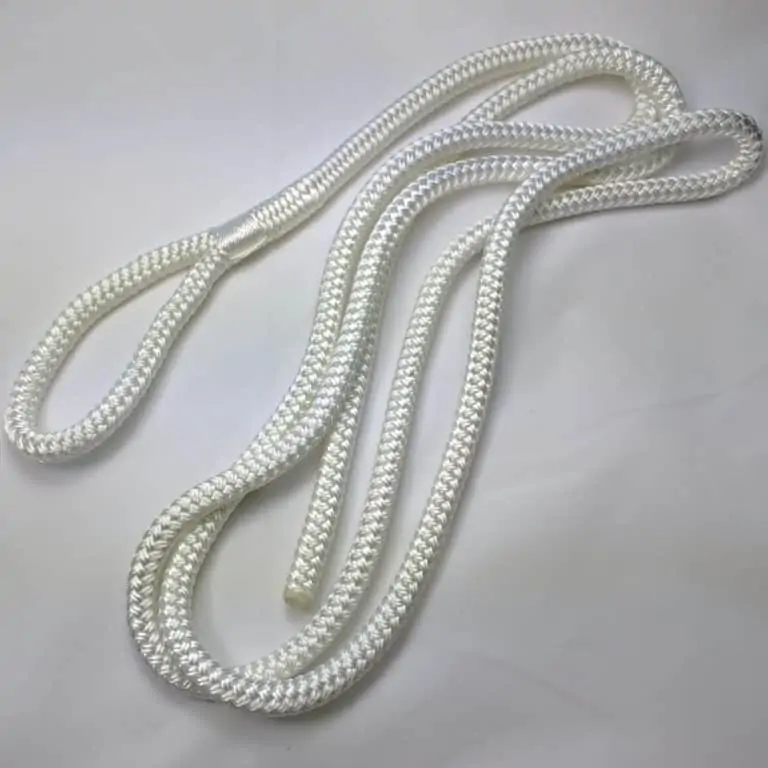 Trem Spliced Polyester Fender Rope with Eyelet - White