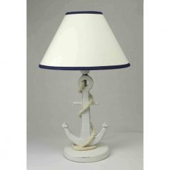 Wooden Anchor Lamp and Shade - Image