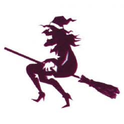 Courtsey Flag - Witch On Broomstick - Image