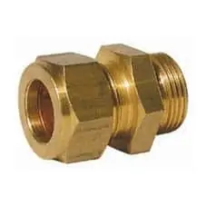 Gas Coupling Male Stud 1/2" x 1/2" - GAS TEE COUPLING M/STUD 1/2" X