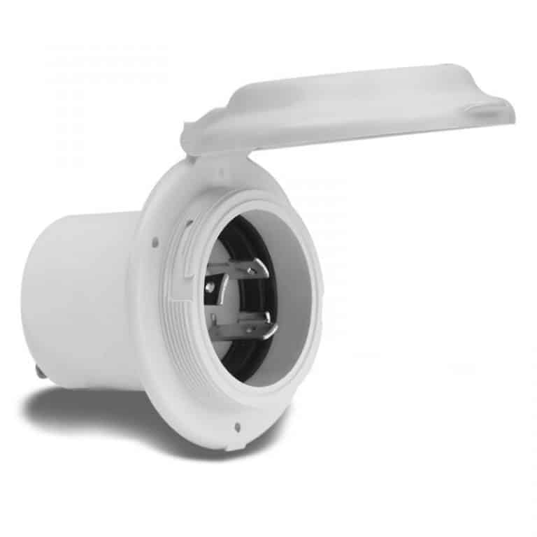 Marinco 16AMP Contoured Inlet With Stainless Steel Trim - Image