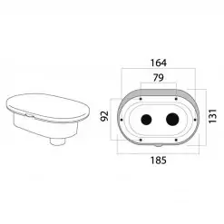 Oval Shower Box With White 4M PVC Hose - Image