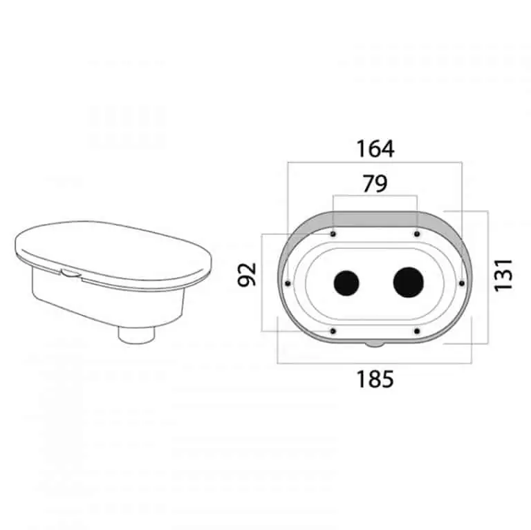 Oval Shower Box With White 4M PVC Hose - Image