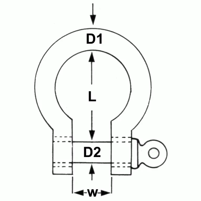 Proboat Load Galvanised Bow Shackle - Image