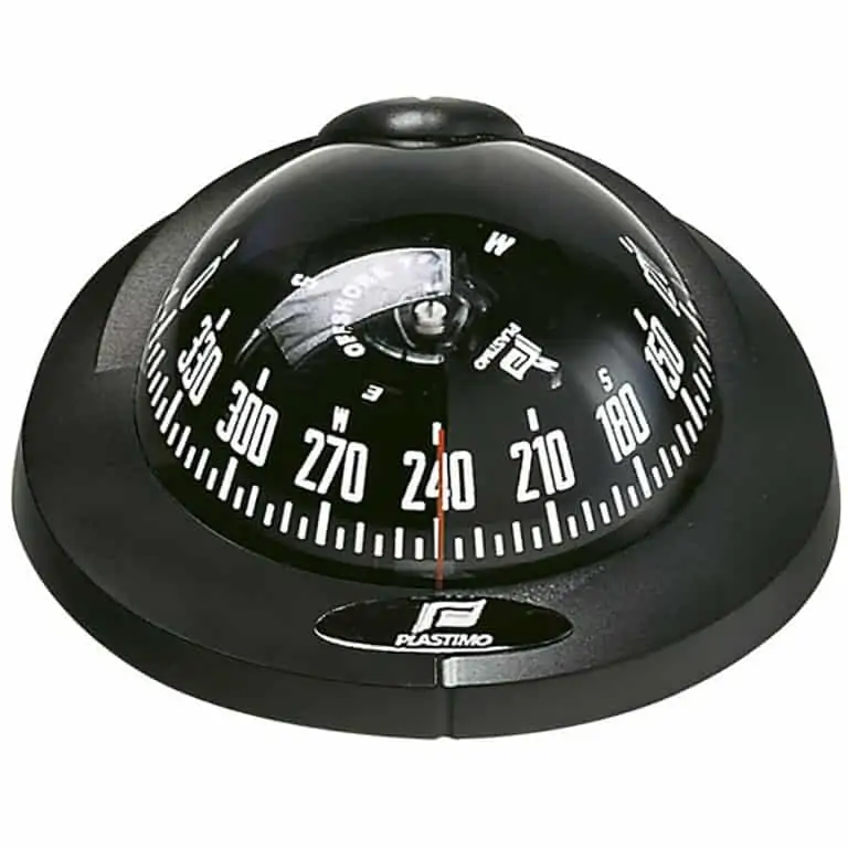 Plastimo Offshore 75 Compass - Flush Horizontal Mount Black