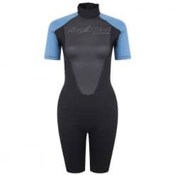 Typhoon Swarm3 Shorty Wetsuit For Women - Black/Blue Steel
