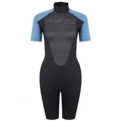 Typhoon Swarm3 Shorty Wetsuit For Women - Black/Blue Steel