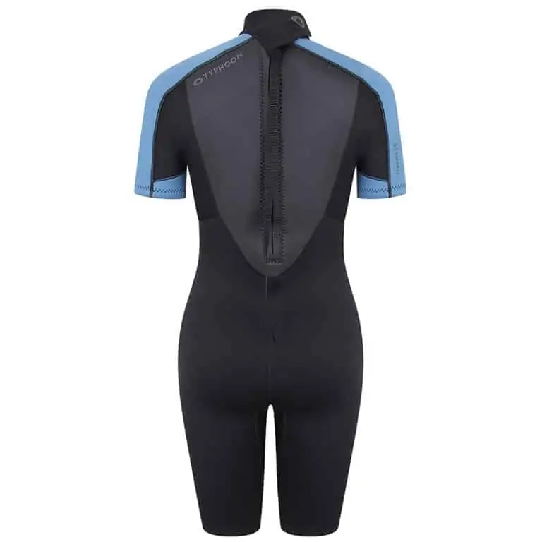 Typhoon Swarm3 Shorty Wetsuit For Women - Black/Blue Steel