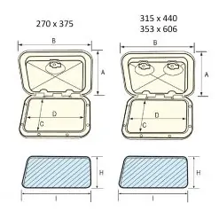 Nuova Rade Top Line Hatch White Rectangular - Image