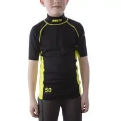 Musto Youth Championship Sunblock Short Sleeve Rash Guard - Black