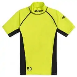 Musto Youth Championship Sunblock Short Sleeve Rash Guard - Sulphur Spring