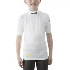 Musto Youth Championship Sunblock Short Sleeve Rash Guard - White