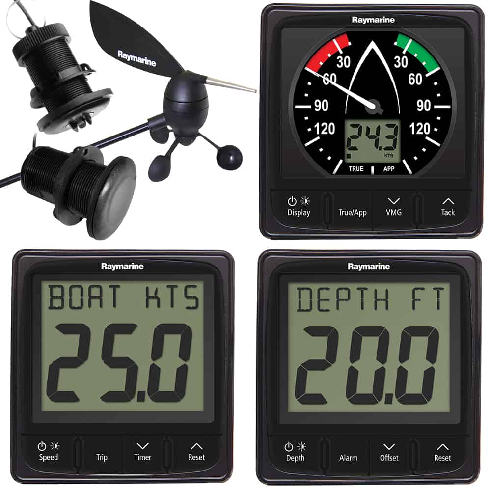 Raymarine i50 and i60 Pack Speed, Depth and Wind Free UK Delivery  Marine Super Store