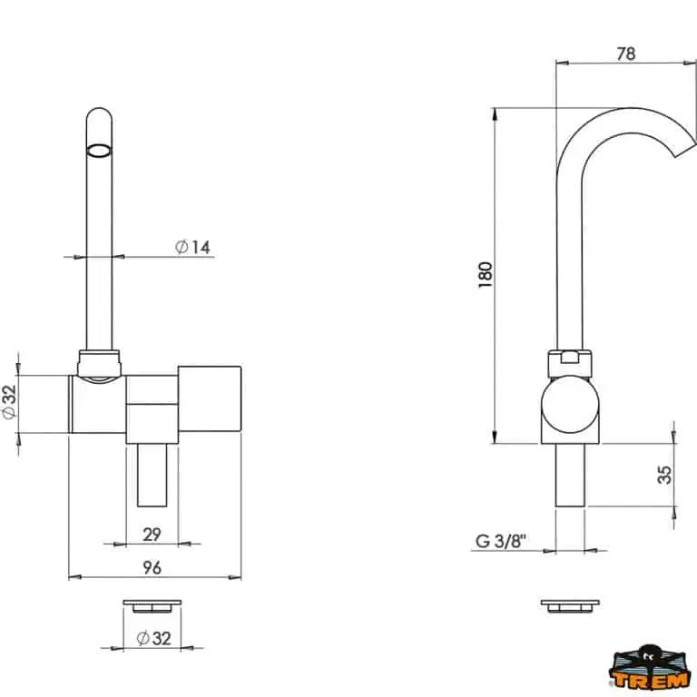 Trem Short Folding Tap - Image