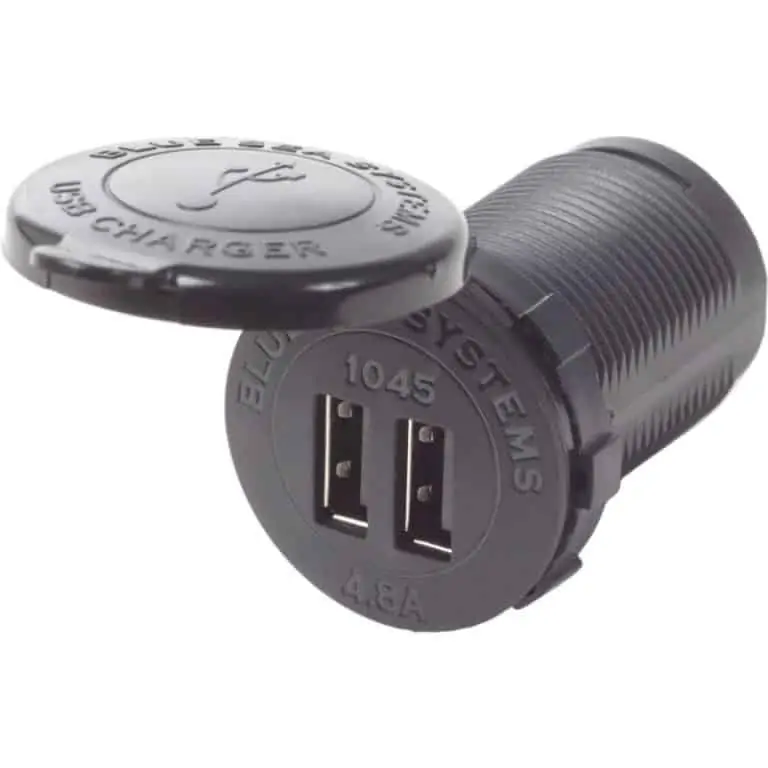 Blue Sea 12/24V Dual USB 4.8A Chargers - Socket Mount - Image