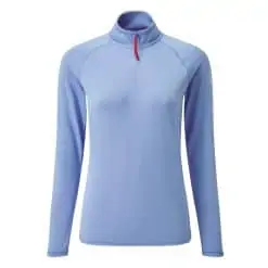 Gill Women's UV Tec Long Sleeve 1/2 Zip Tee - Light Blue