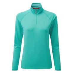 Gill Women's UV Tec Long Sleeve 1/2 Zip Tee. - Turquoise