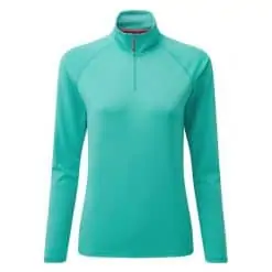 Gill Women's UV Tec Long Sleeve 1/2 Zip Tee - Turquoise