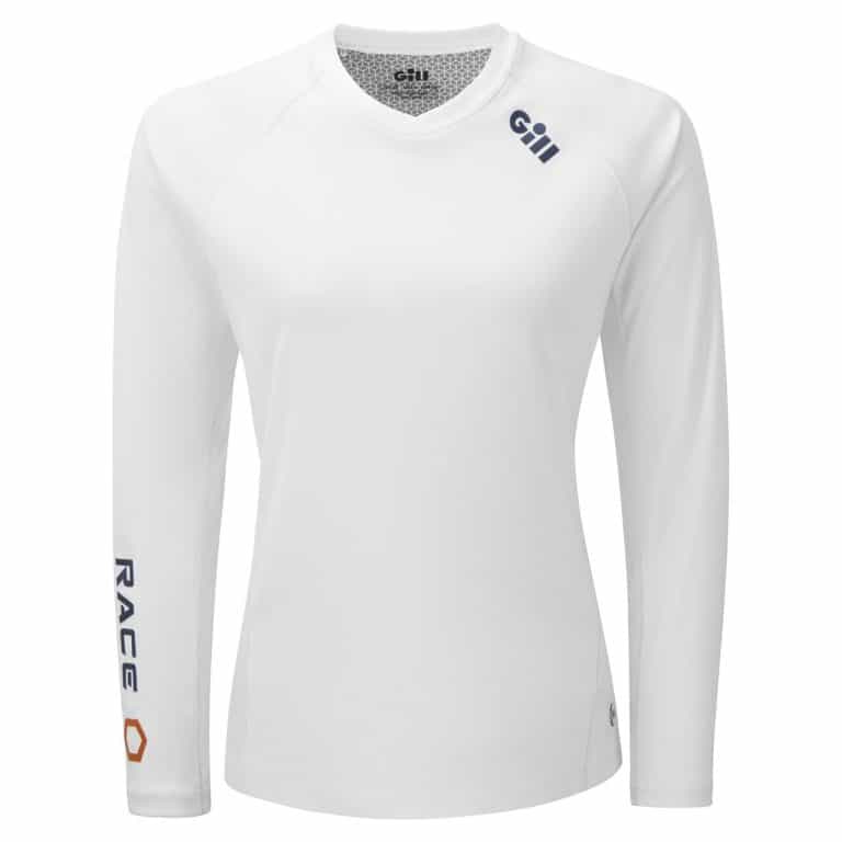 Gill Race Long Sleeve T-Shirt Womens - White