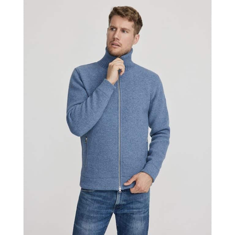 Holebrook Mans Zip WP Windproof Sweater - Fade Blue