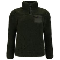 Pelle Womens Sherpa Sweater - Dark Moss