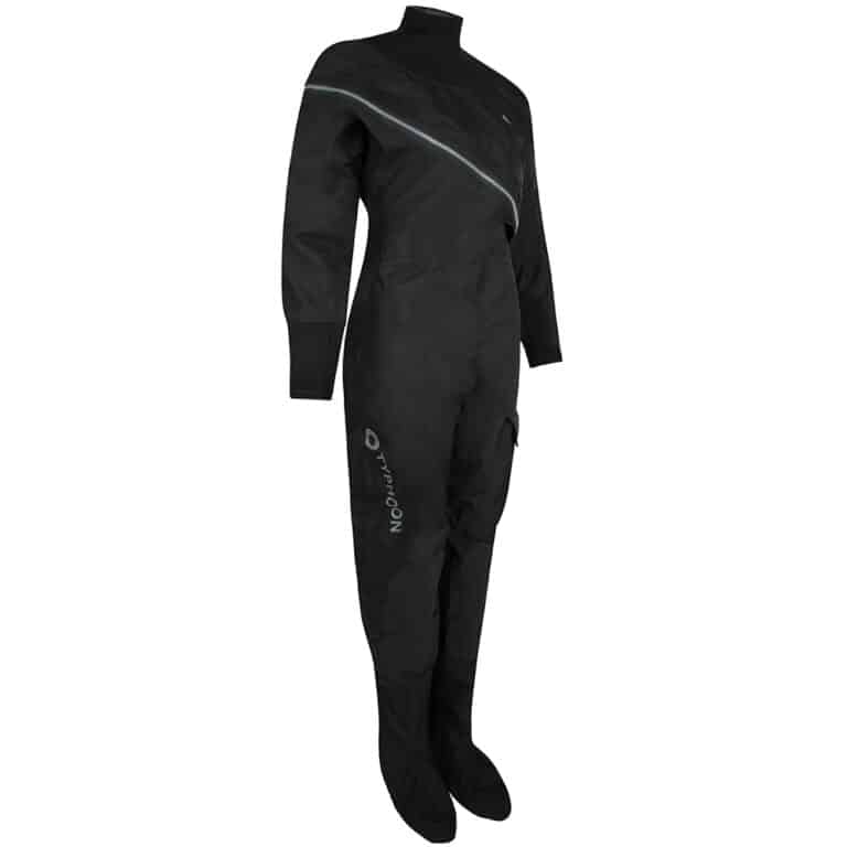 Typhoon Beadnell Ezeedon Drysuit For Women with Free Fleece Undersuit - Black / Grey