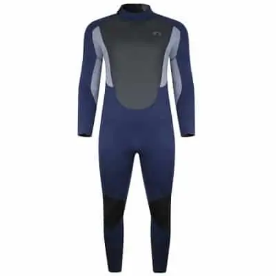 Typhoon Storm3 Full Wetsuit For Men Back Zip - Navy / Grey Marl