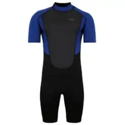 Typhoon Storm3 Shorty Wetsuit For Men Back Zip - Black / Nite Blue