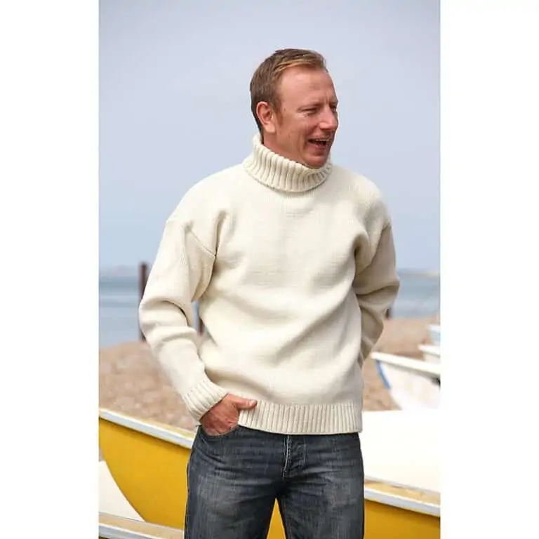 Merino Wool Submariner Sweater - Ecru