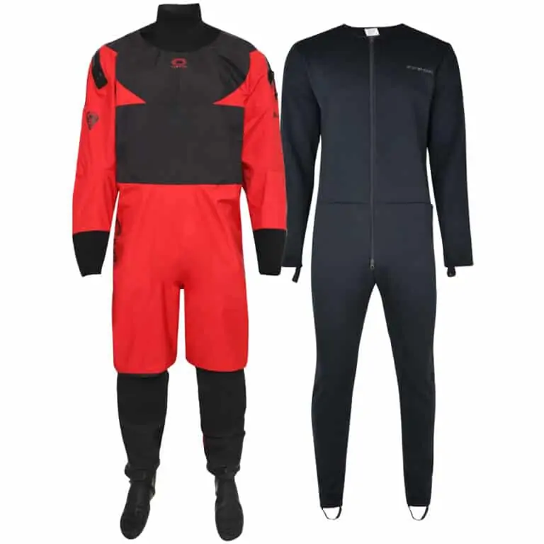 Typhoon Hypercurve 4 Drysuit with Free Fleece Undersuit - Red / Black