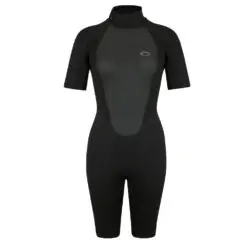 Typhoon Storm3 Shorty Wetsuit For Women Back Zip - Black