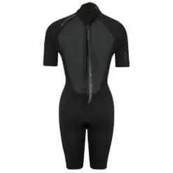 Typhoon Storm3 Shorty Wetsuit For Women Back Zip - Black