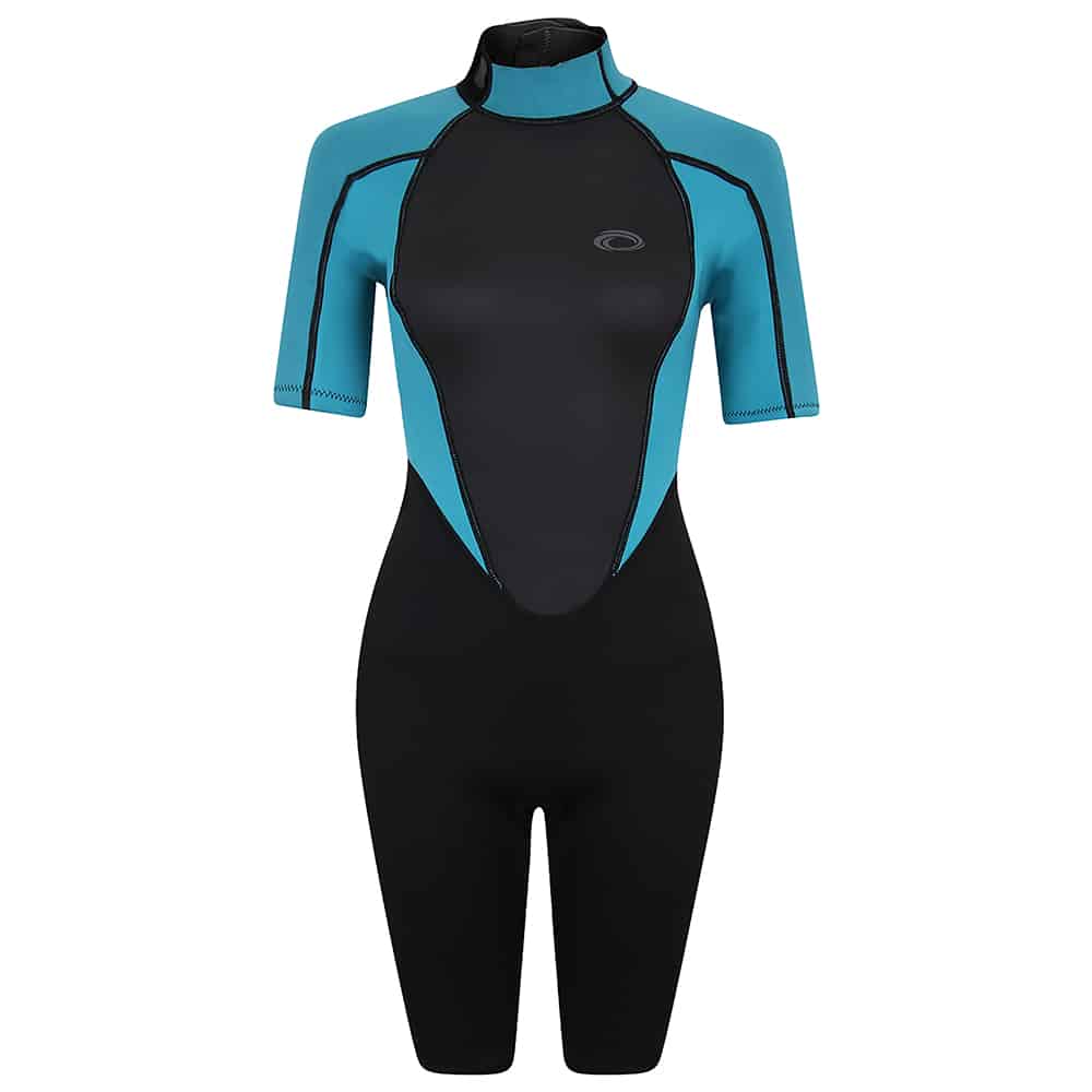 Ladies Size 12 Shortie Wetsuit Typhoon  36" chest Shorty wet suit blue/black. 