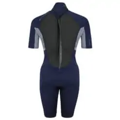 Typhoon Storm3 Shorty Wetsuit For Women Back Zip - Navy / Grey Marl