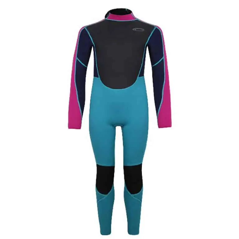 Typhoon Storm3 Wetsuit For Youth - Aqua / Fuchsia / Navy