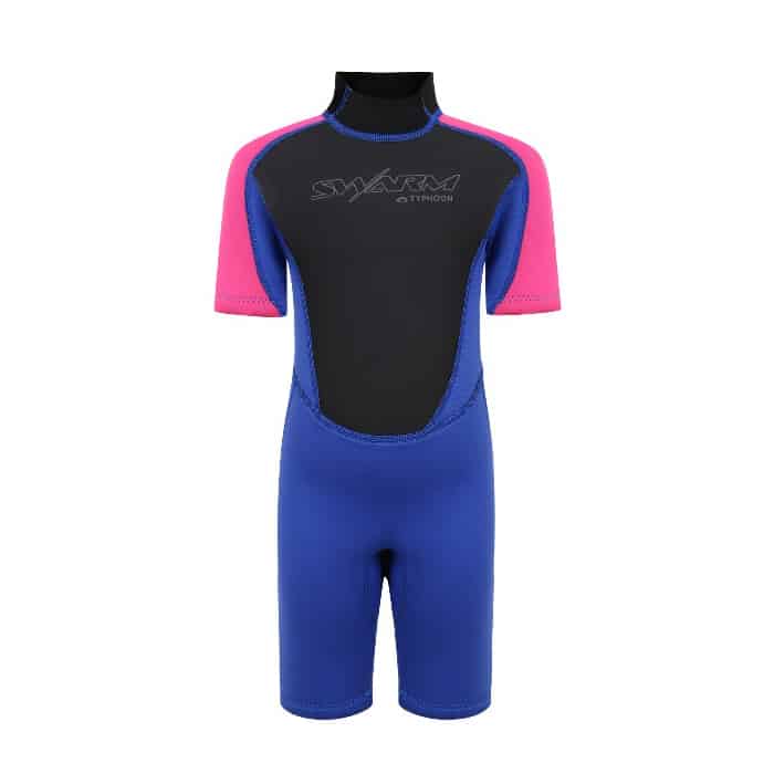 Typhoon Swarm3 Shorty Wetsuit For Infants - Purple / Hot Pink