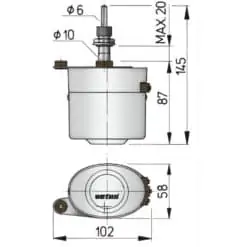 Vetus Wiper Motor Set 12V - Image