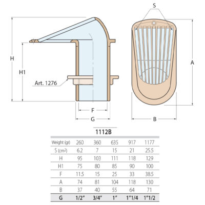 Guidi Bronze Grated Strainer - Image