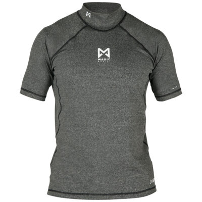Magic Marine Cube Short Sleeve Rash Vest - Black