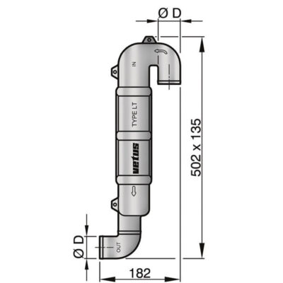 Vetus Exhaust Gooseneck Type LT40 - Image