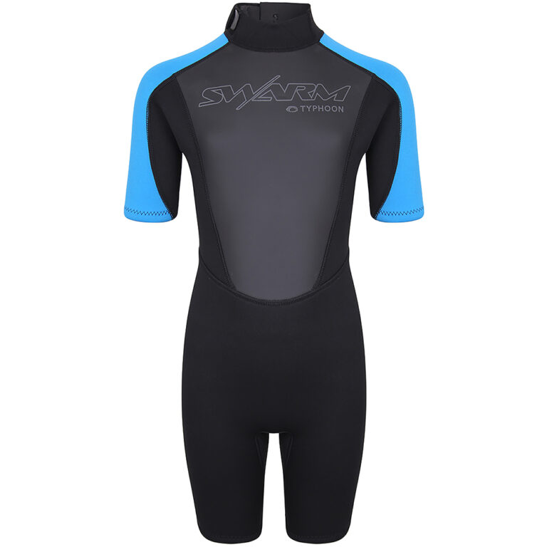 Typhoon Swarm3 Shorty Wetsuit For Youth - Black / Blue