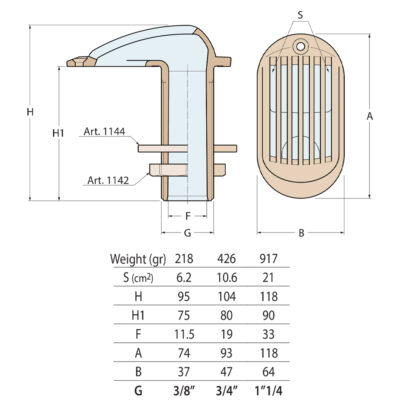 Guidi Brass Grated Strainer - Image