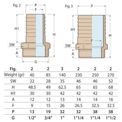 Guidi Bronze Hose Connector Male - Image