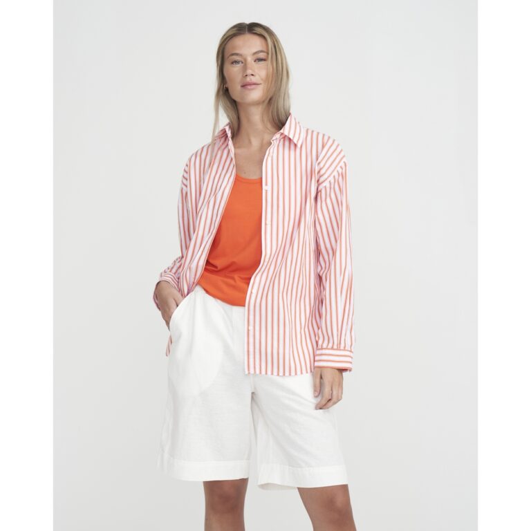 Holebrook Sample Amalia Shirt Ladies - White/Flame Orange - Small - Image