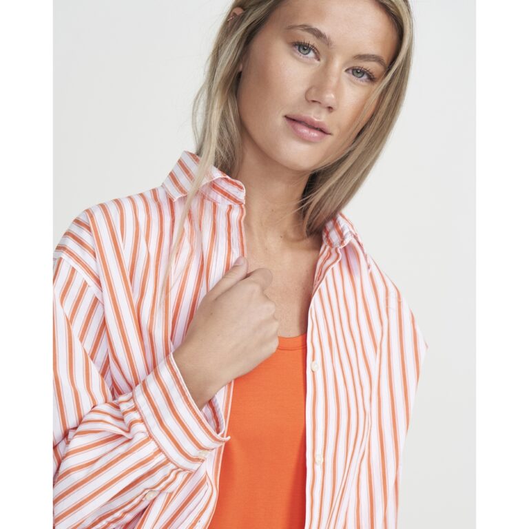 Holebrook Sample Amalia Shirt Ladies - White/Flame Orange - Small - Image