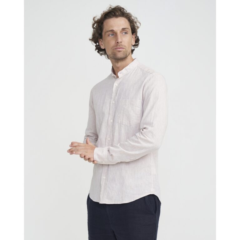 Holebrook Sample Dag Collarless Shirt Men's - Sand - Medium - Image