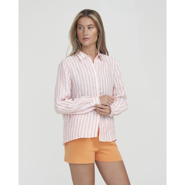 Holebrook Sample Lilly Shirt Ladies - Pale Apricot/White - Small - Image