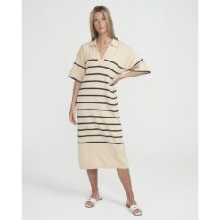Holebrook Sample Manuela Polo Dress Ladies - Warm Sand/Navy - Small - Image